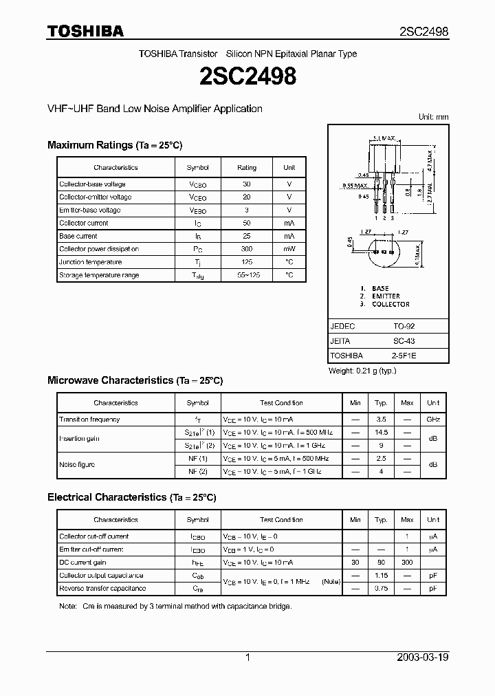 2SC2498_949680.PDF Datasheet