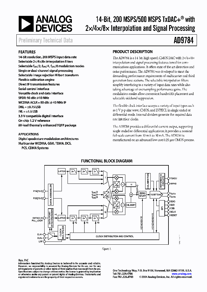 AD9784_1022995.PDF Datasheet