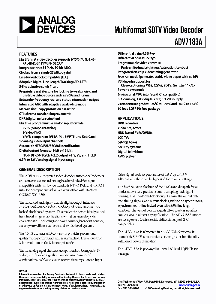 ADV7183AKST_862731.PDF Datasheet