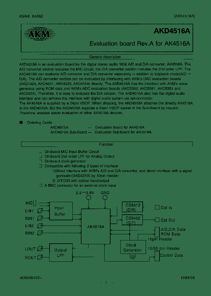 AKD4516A_1015418.PDF Datasheet