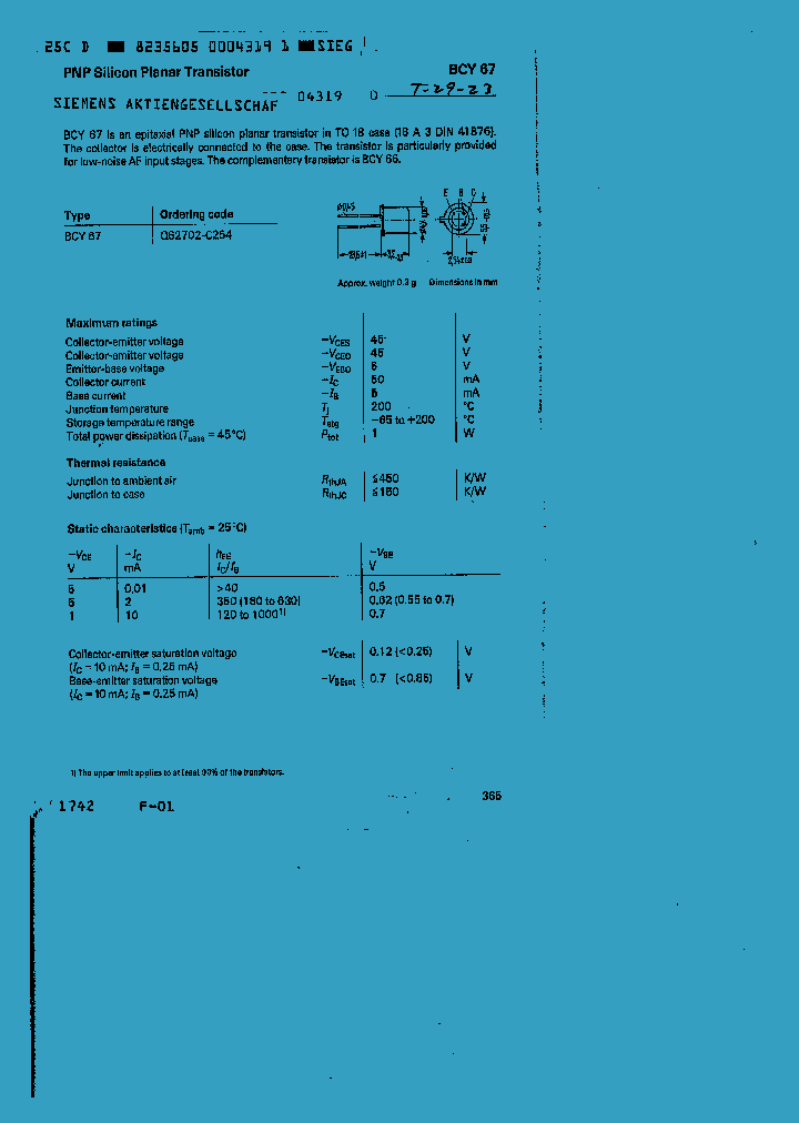 BCY67_944391.PDF Datasheet