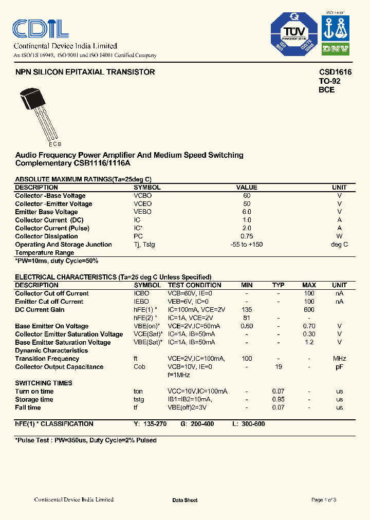 CSD1616_633349.PDF Datasheet