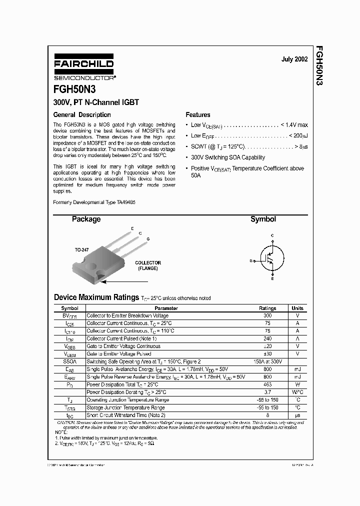 FGH50N3_840395.PDF Datasheet