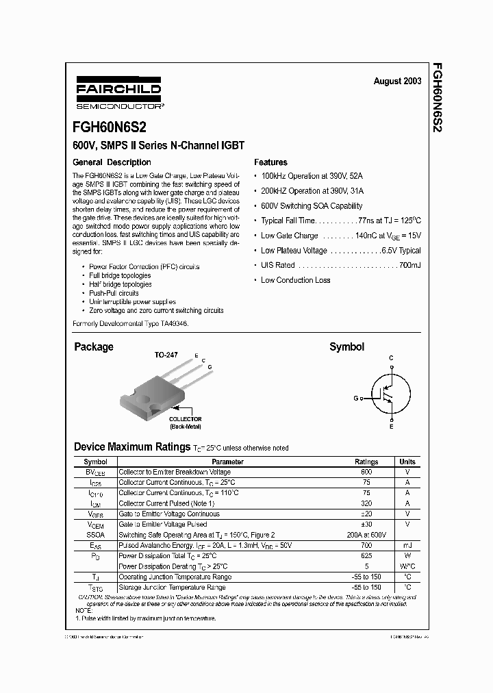 FGH60N6S2_930713.PDF Datasheet