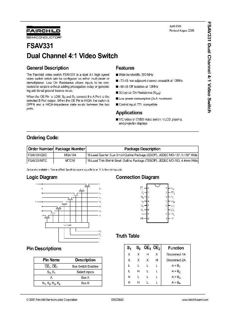 FSAV33105_705669.PDF Datasheet