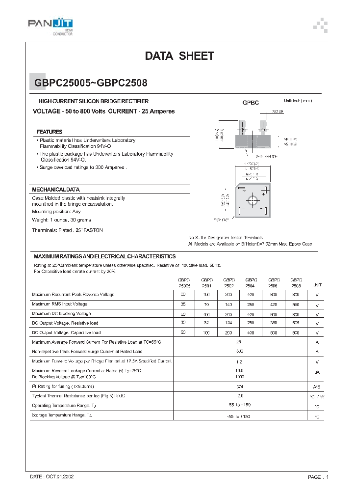 GBPC2501_833104.PDF Datasheet