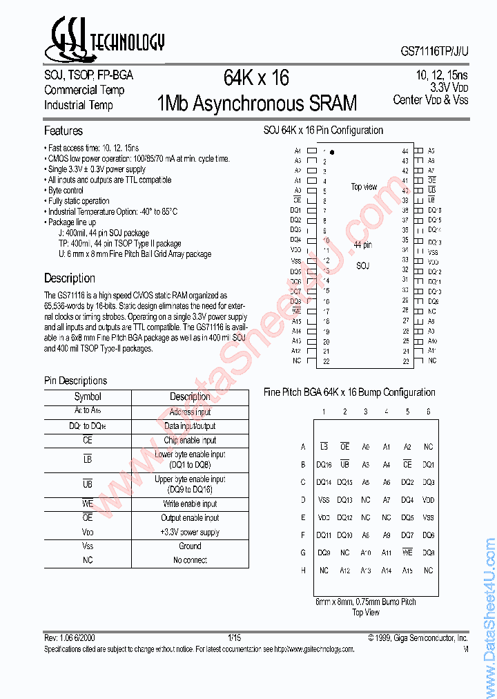 GS71116TJ_1023734.PDF Datasheet