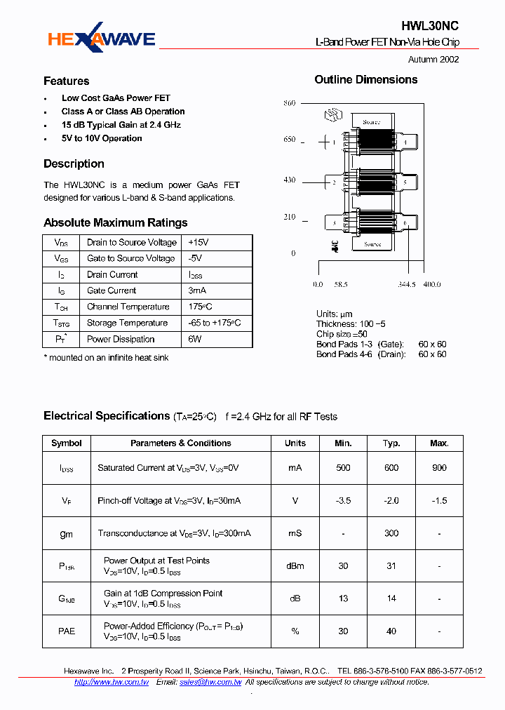 HWL30NC_689391.PDF Datasheet