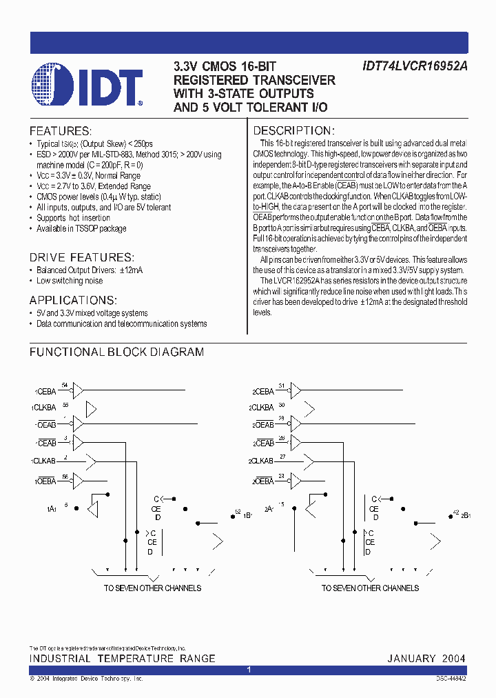 IDT74LVCR16952APA_691190.PDF Datasheet