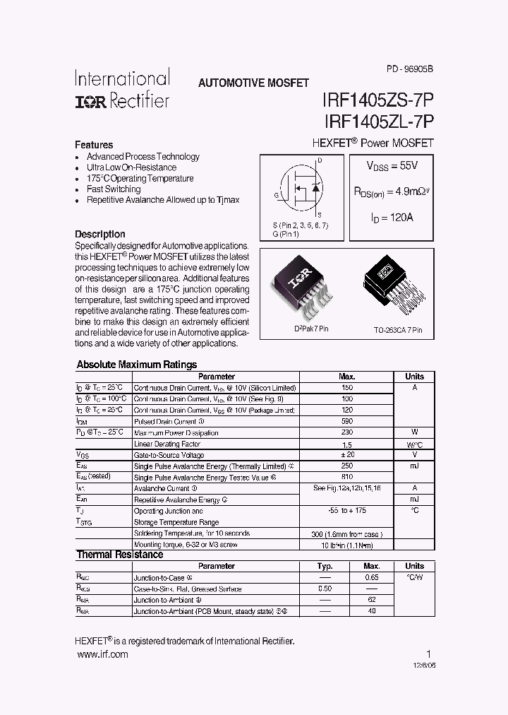 IRF1405ZL-7P_932411.PDF Datasheet