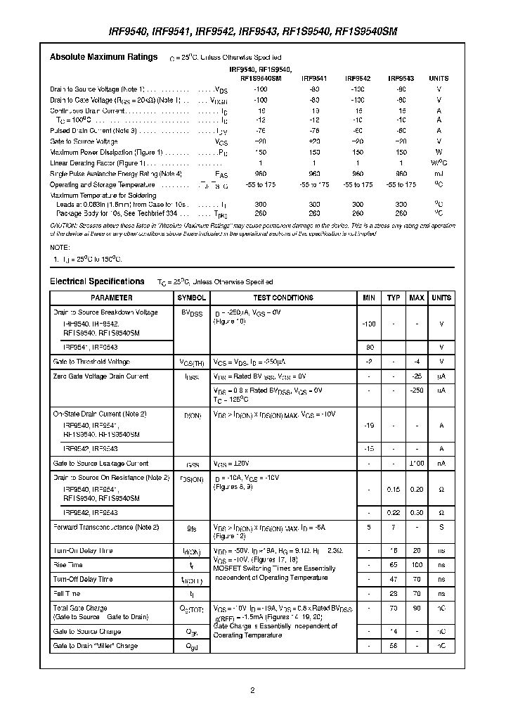 IRF9540_772535.PDF Datasheet