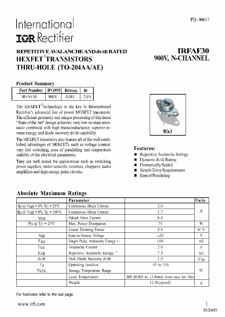 IRFAF30_772557.PDF Datasheet