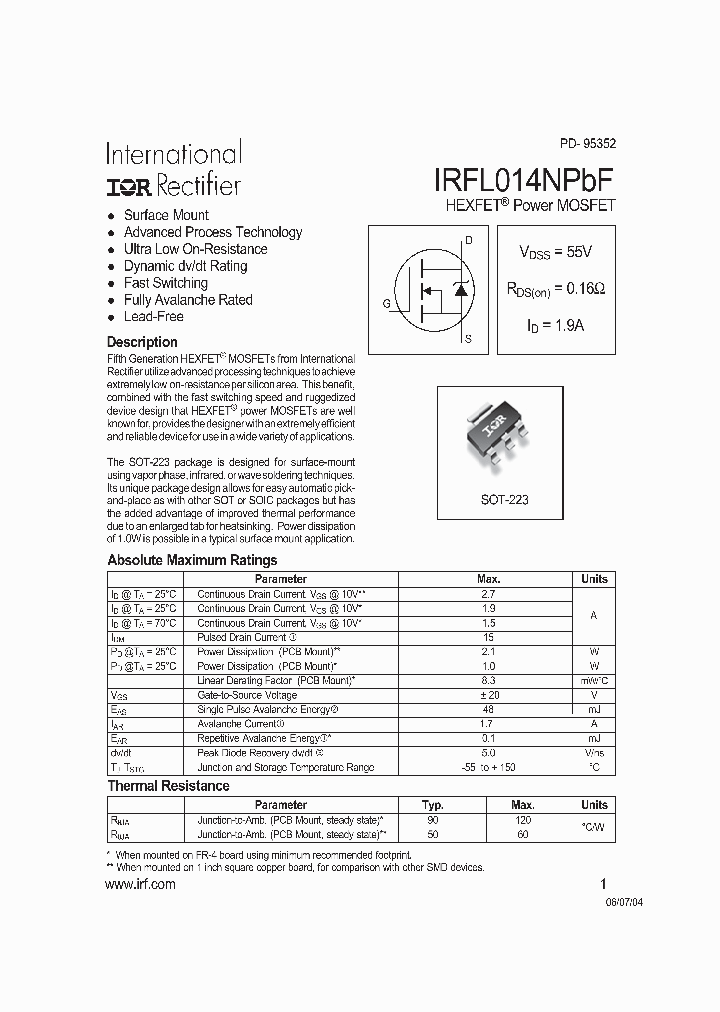 IRFL014NPBF_783886.PDF Datasheet