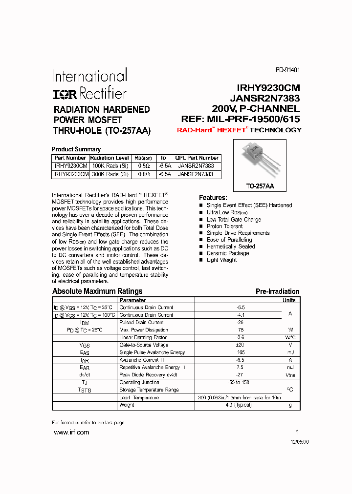 IRHY9230CM_946145.PDF Datasheet