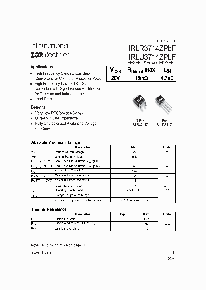 IRLR3714ZPBF_730028.PDF Datasheet