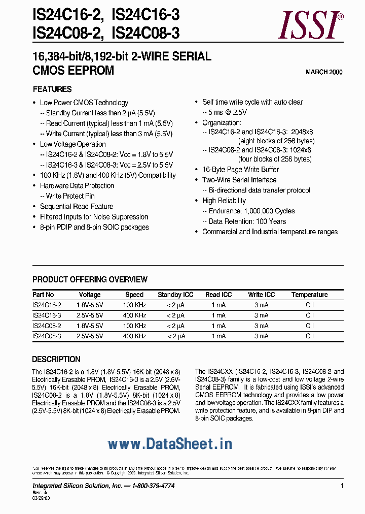 IS24C016_853335.PDF Datasheet