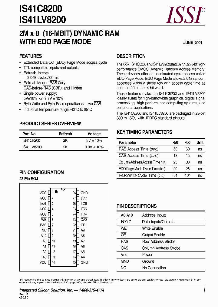IS41LV8200_661537.PDF Datasheet