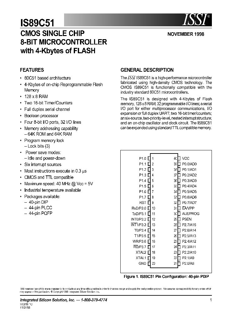 IS89C51_1014455.PDF Datasheet