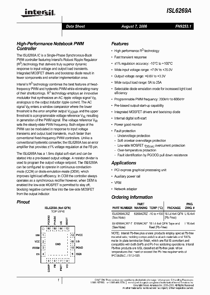 ISL6269ACRZ-T_705199.PDF Datasheet