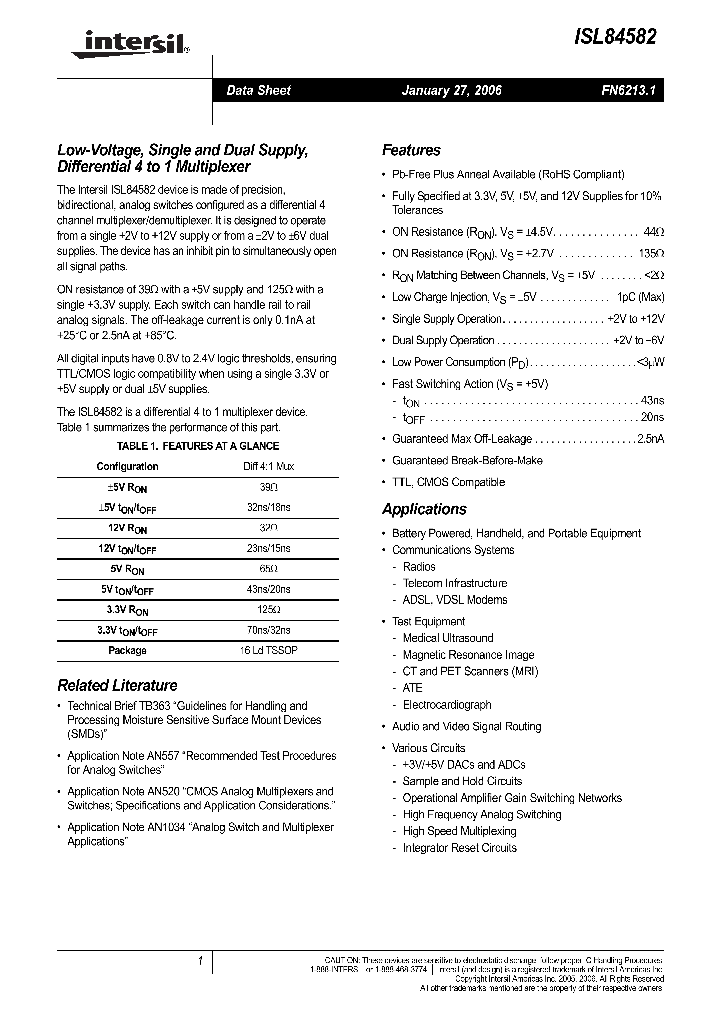 ISL84582_710789.PDF Datasheet