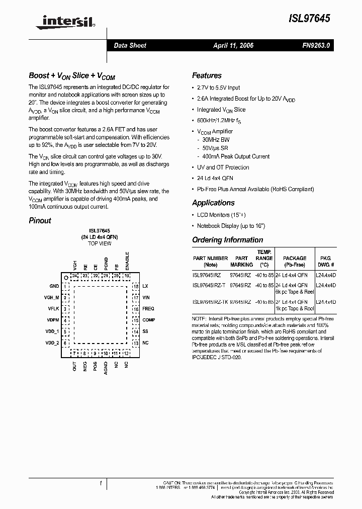 ISL97645IRZ-T_704643.PDF Datasheet