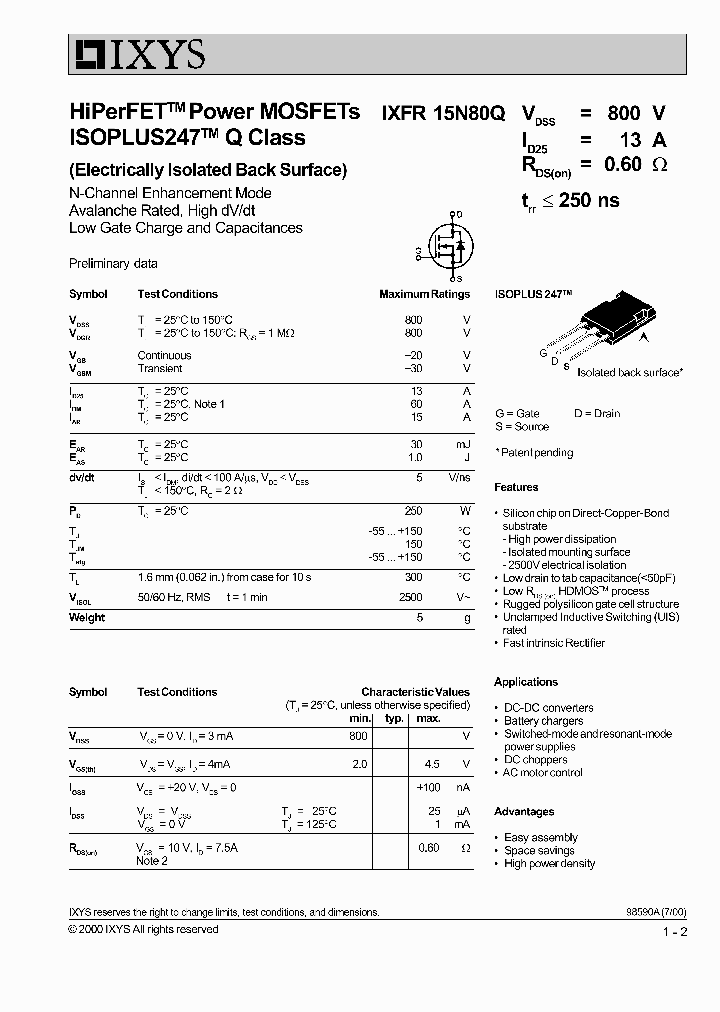 IXFR15N80Q_674871.PDF Datasheet