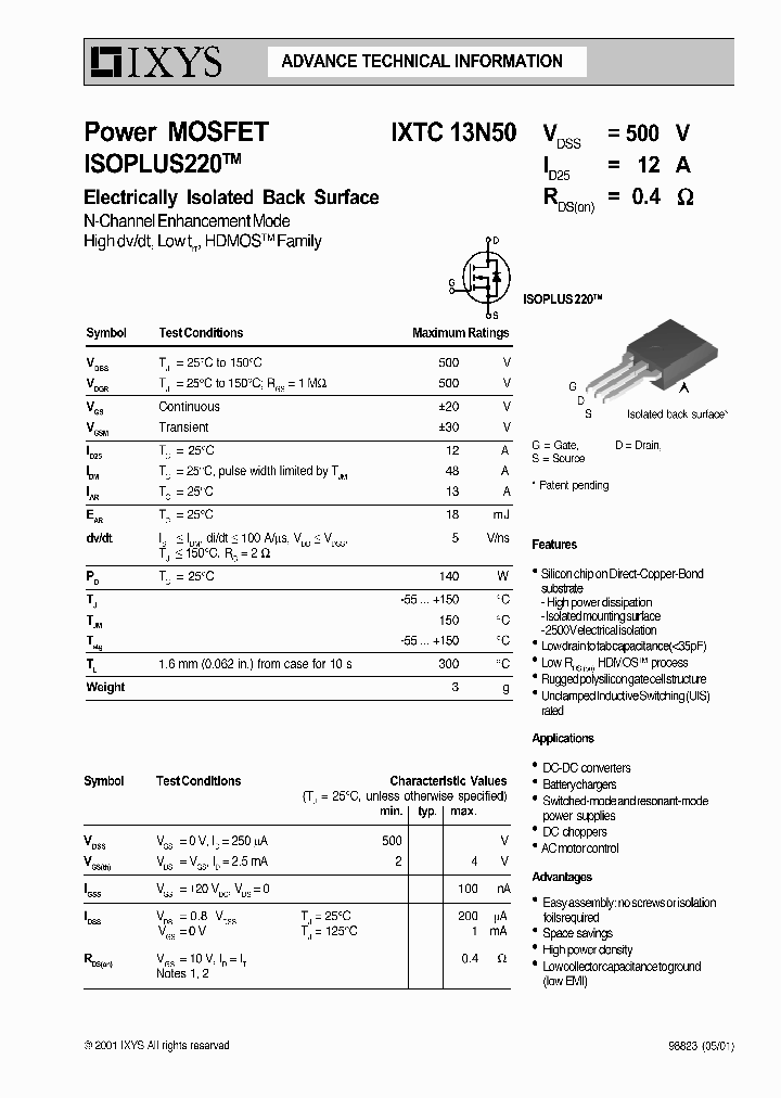 IXTC13N50_727193.PDF Datasheet