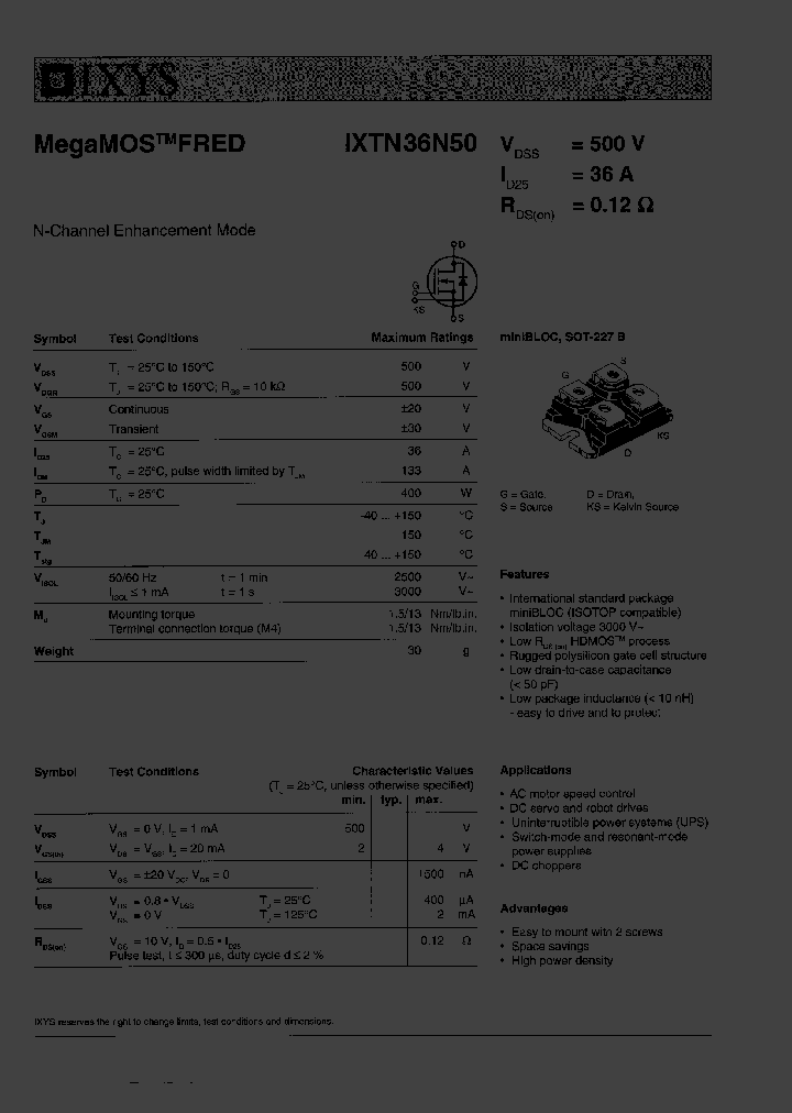 IXTN36N50_874467.PDF Datasheet