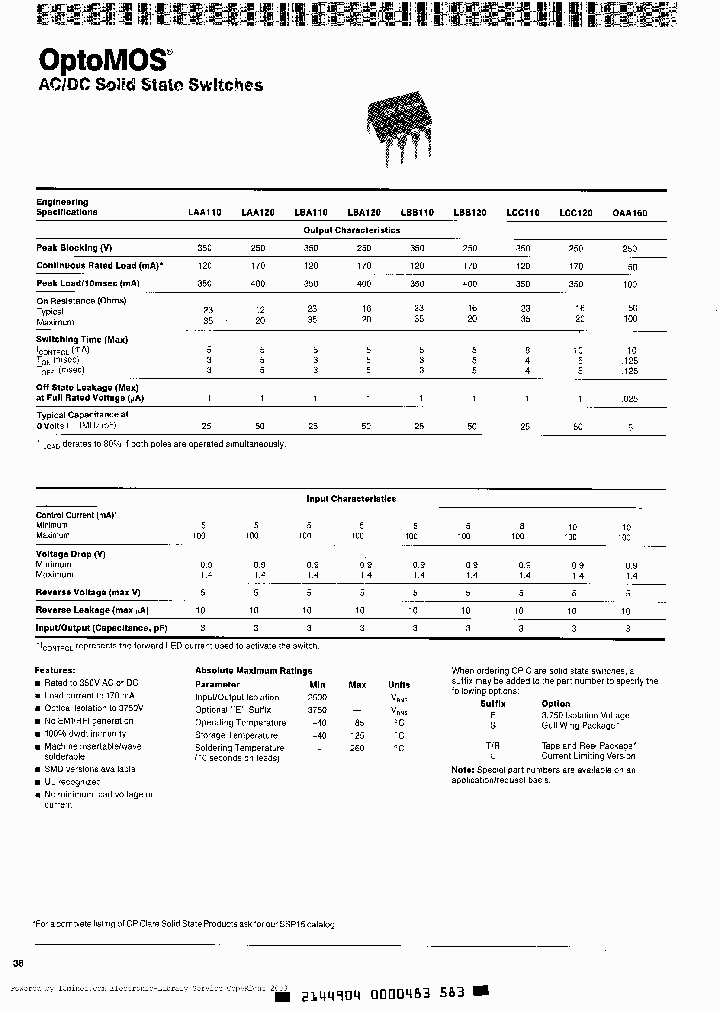 LBA110LES_910562.PDF Datasheet
