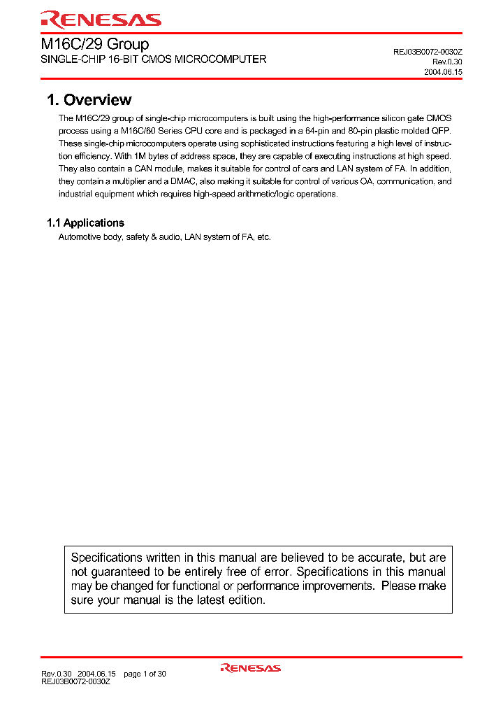 M16C29_948598.PDF Datasheet