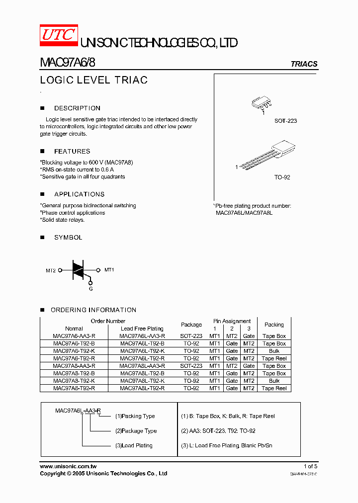 MAC97A6-T92-B_745978.PDF Datasheet
