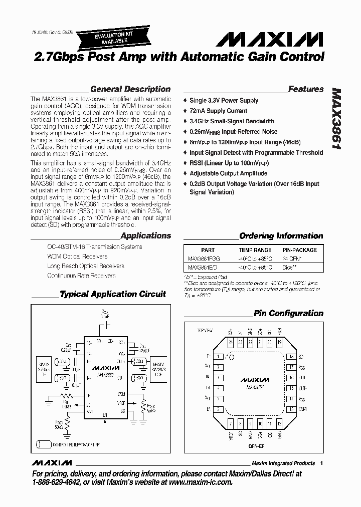 MAX3861_850624.PDF Datasheet