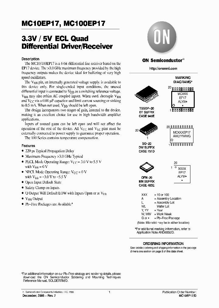 MC10EP17DTG_743259.PDF Datasheet