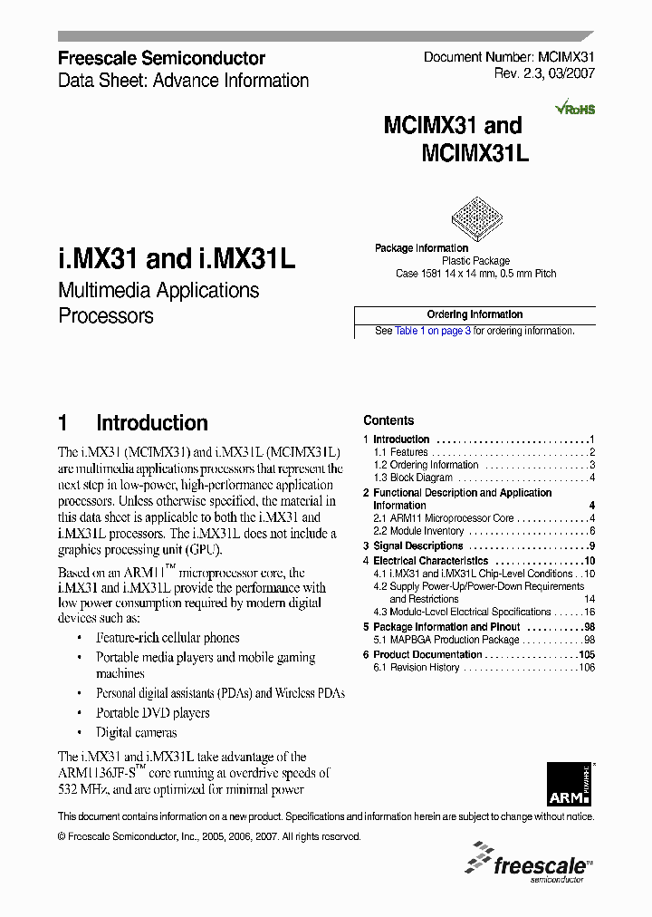 MCIMX3107_758277.PDF Datasheet