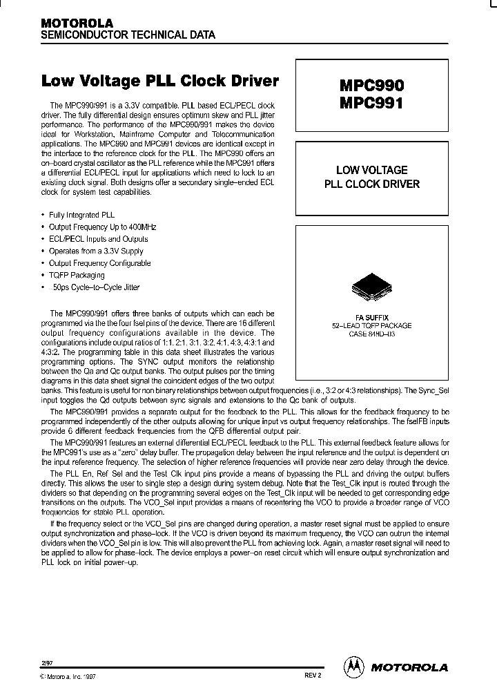 MPC991_1012598.PDF Datasheet