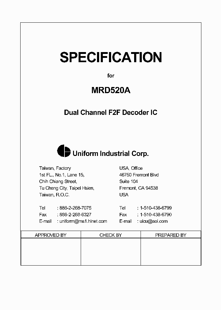 MRD520A_832464.PDF Datasheet