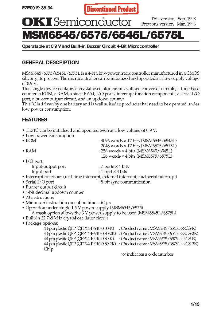 MSM6545_1016659.PDF Datasheet