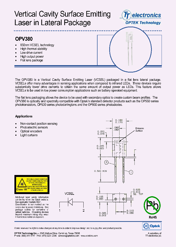 OPV380_622056.PDF Datasheet