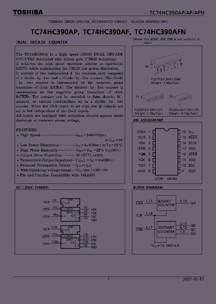 TC74HC390AP_885096.PDF Datasheet