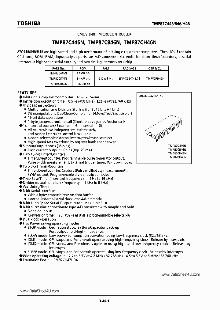 TMP87C446_947491.PDF Datasheet