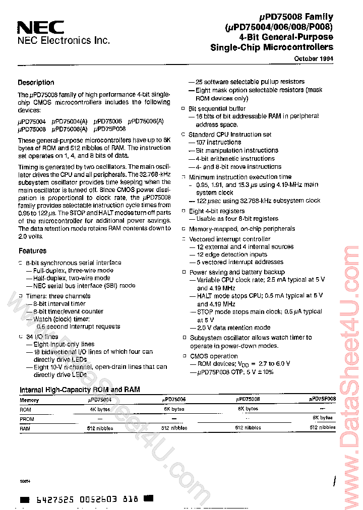 UPD75P008_1008319.PDF Datasheet