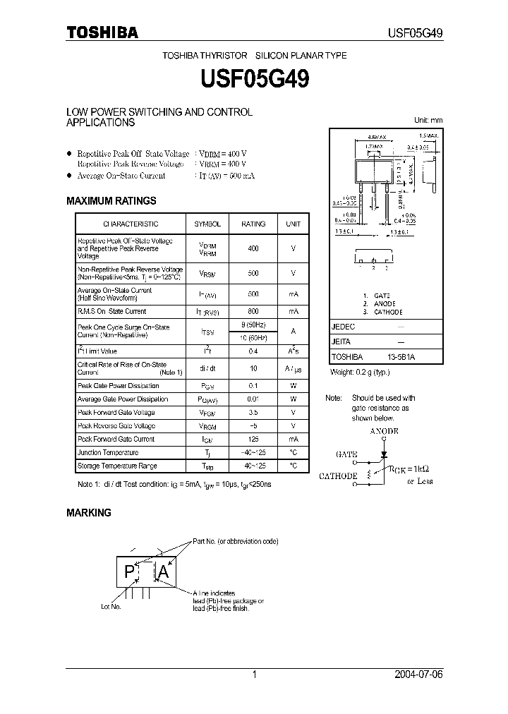 USF05G49_927490.PDF Datasheet
