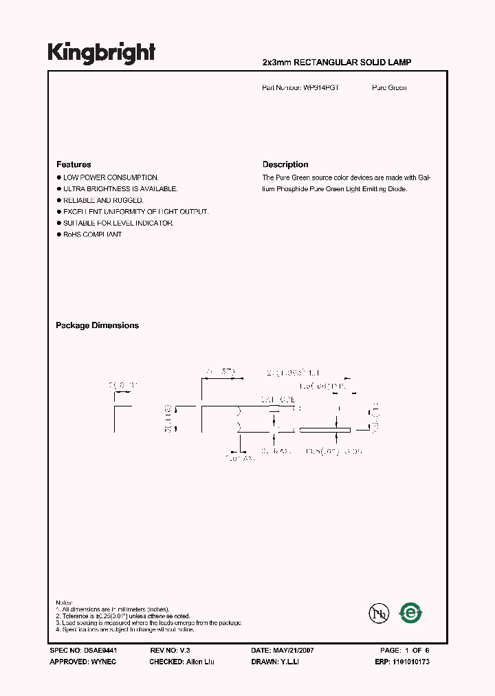 WP914PGT_870126.PDF Datasheet