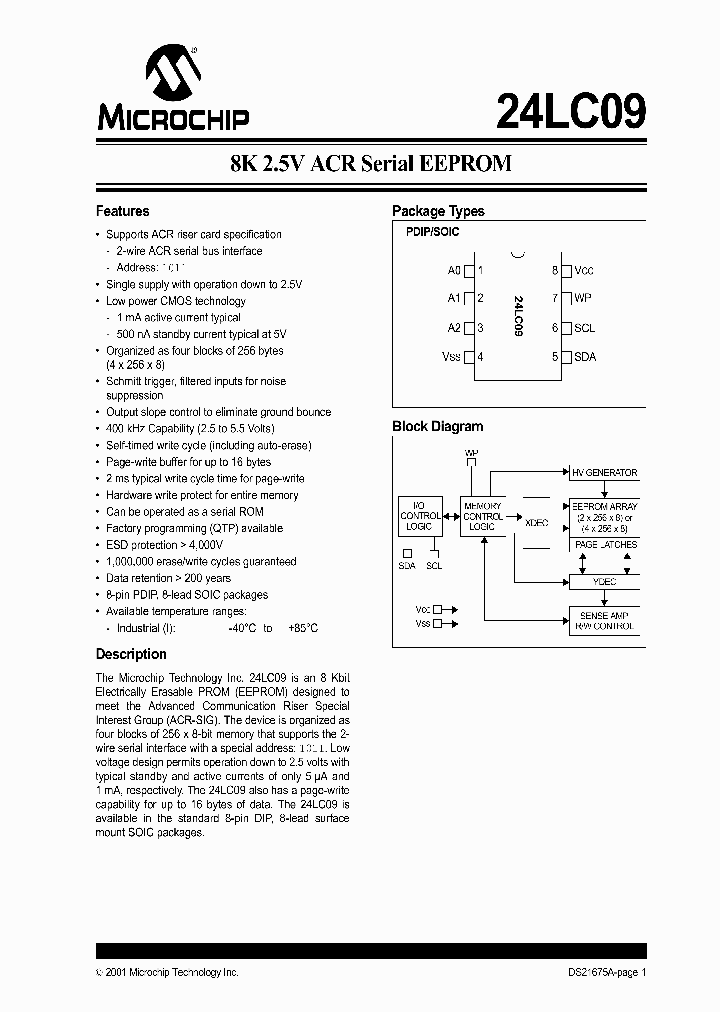 24LC09ISN_957523.PDF Datasheet