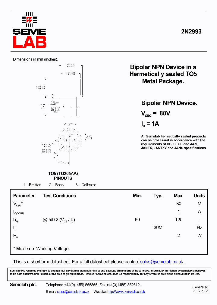 2N2993_1022757.PDF Datasheet