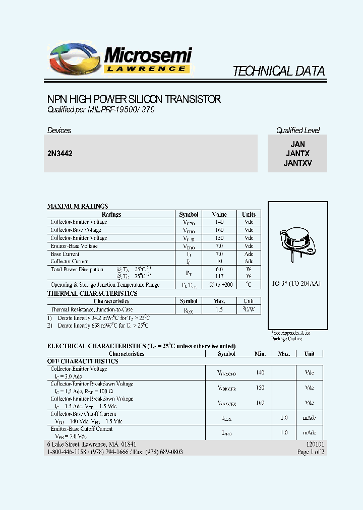 2N3442_1107970.PDF Datasheet