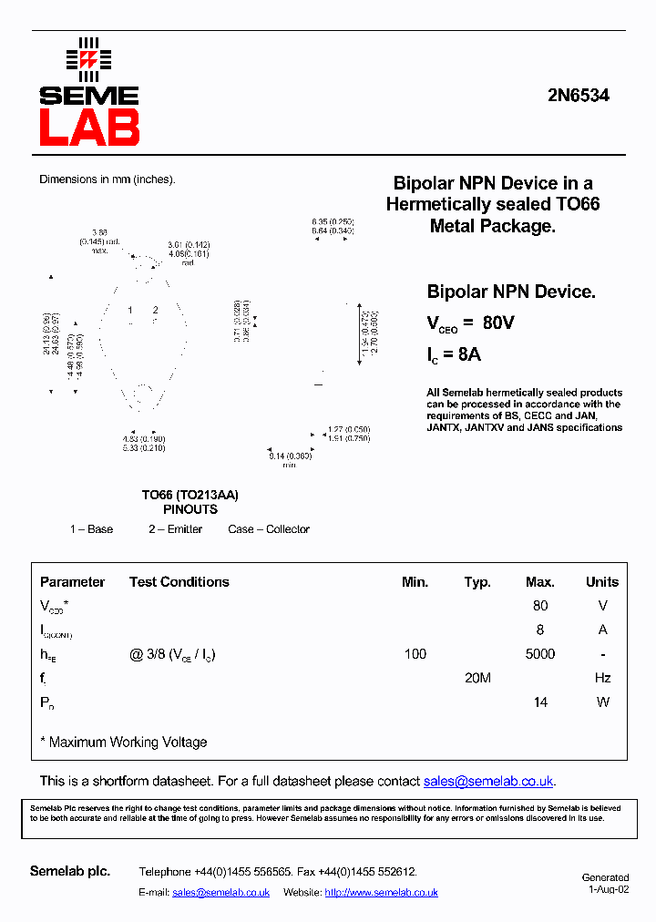 2N6534_1194344.PDF Datasheet