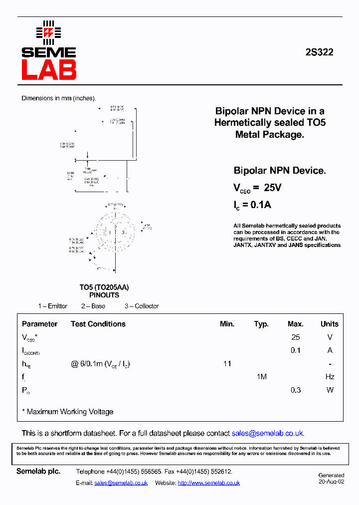 2S322_1043682.PDF Datasheet