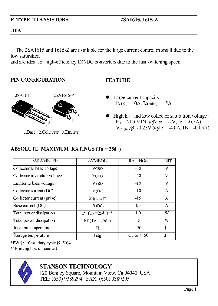 2SA1615-Z_1194709.PDF Datasheet