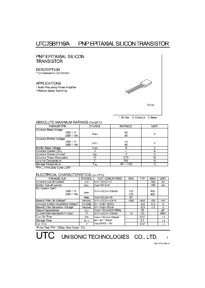 2SB1116_1147487.PDF Datasheet